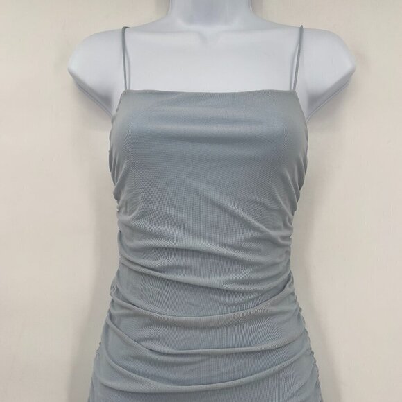 Hello Molly Women's Ruched Lined Dress In Light gray Size XS - Picture 3 of 8